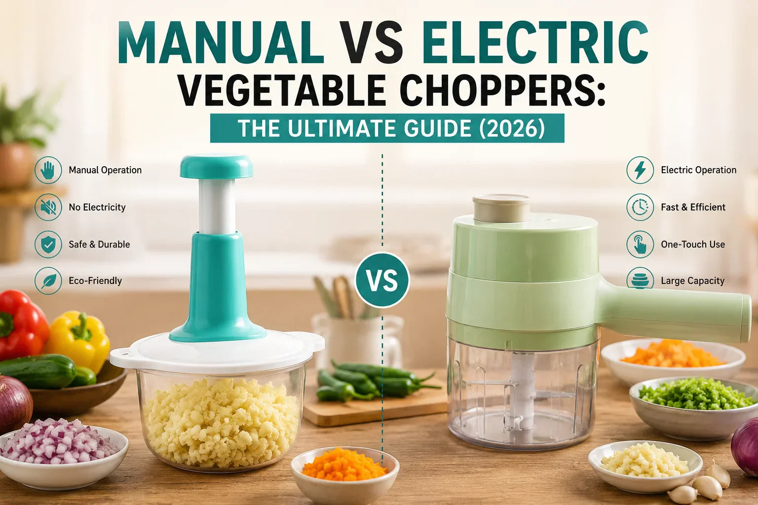 Manual vs. Electric Vegetable Choppers: The Ultimate Guide for Pakistani Home Cooks (2026)